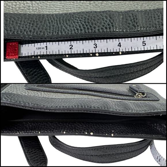 Chaps Crossbody Shoulder Bag Adjustable Strap Black & Gray - Picture 6 of 11